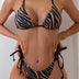 Sexy Striped Micro Bikini – Halter Thong Two-Piece Swimsuit