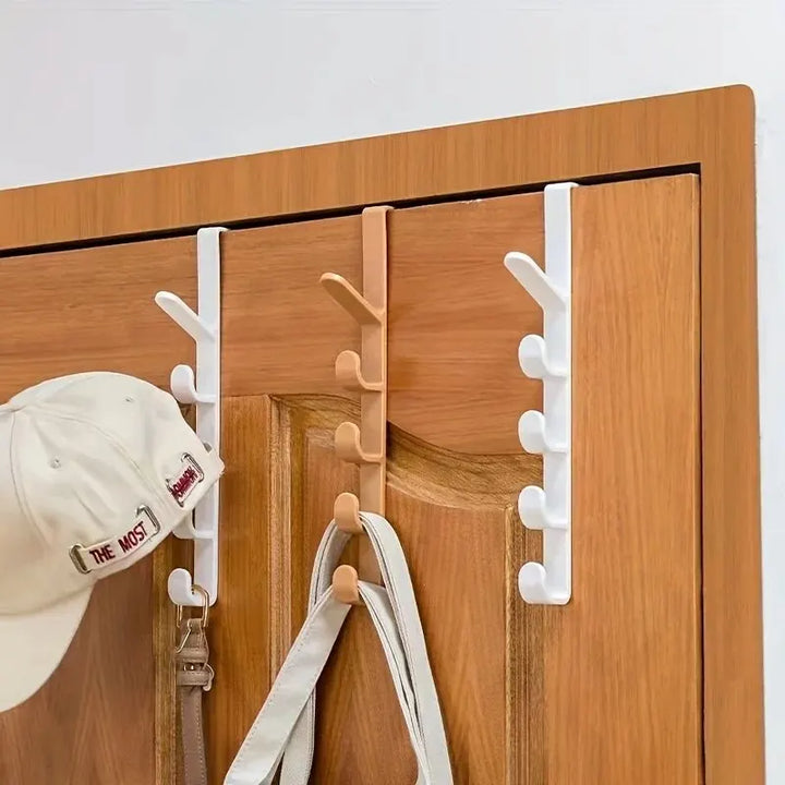 5-Hook Over-the-Door Organizer – Space-Saving Hanger for Bags, Hats & Jackets