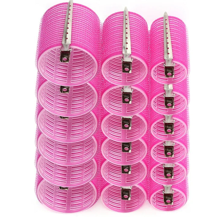 28-Piece Hair Roller Set - Self-Grip Rollers & Metal Clips