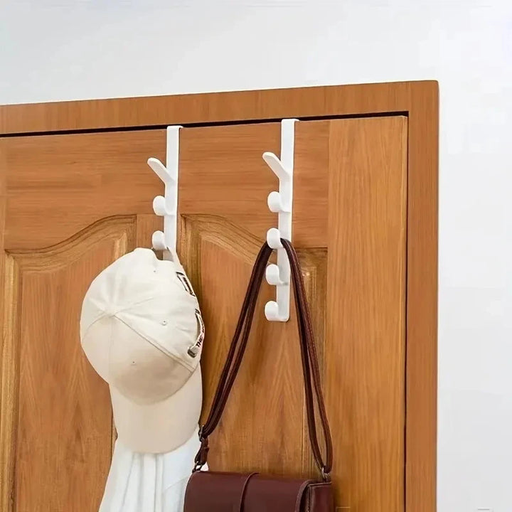 5-Hook Over-the-Door Organizer – Space-Saving Hanger for Bags, Hats & Jackets