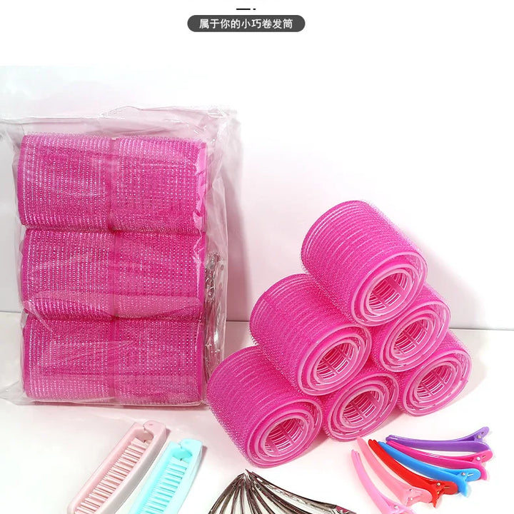 28-Piece Hair Roller Set - Self-Grip Rollers & Metal Clips