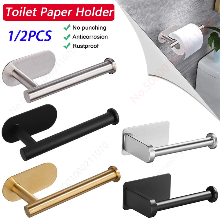 Adhesive Paper Towel Holder – Space-Saving Bathroom & Kitchen Organizer