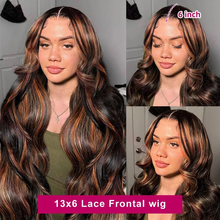 Ombre Body Wave HD Lace Front Wig – 250% Density - 30in