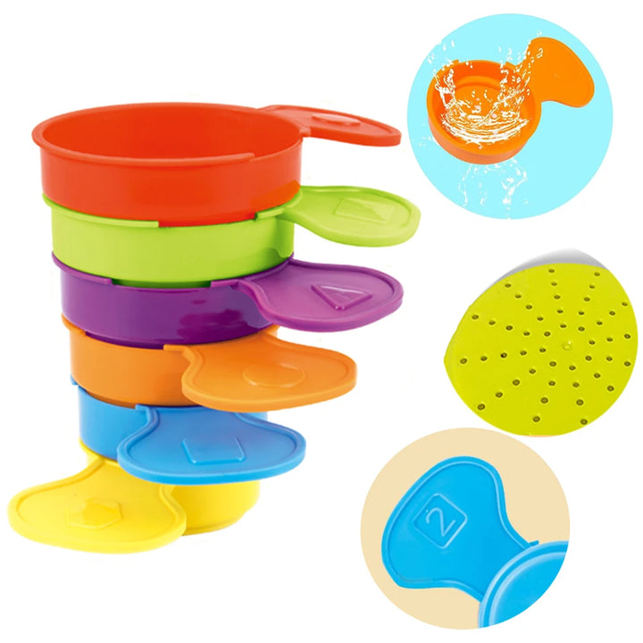 Stacking Boat Bath Toys – Colorful Educational Cups for Babies