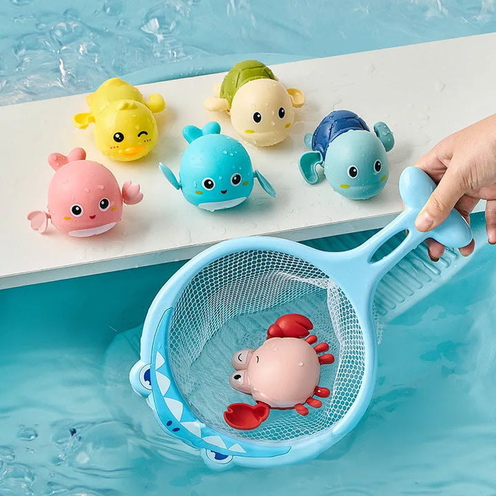 Baby Bath Toys – Floating Wind-Up Animals for Fun Bath Time