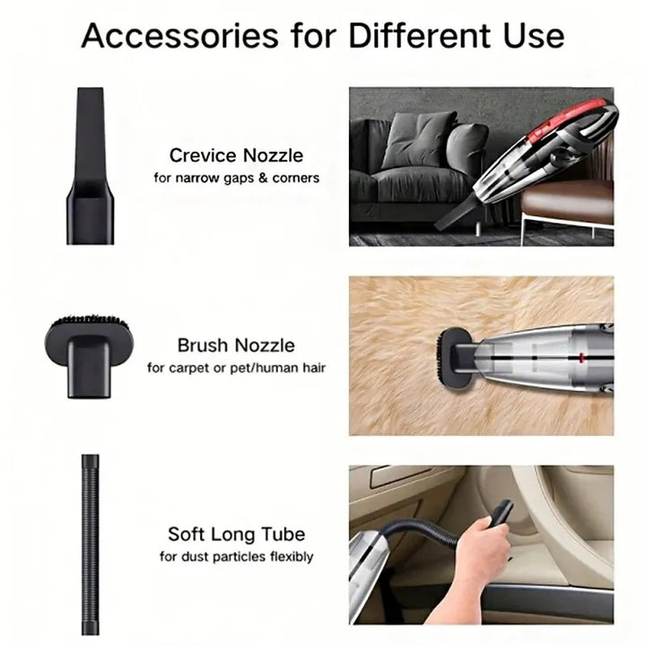 Wireless Handheld Car Vacuum Cleaner – Powerful, Rechargeable, & Portable for Home & Pet Hair