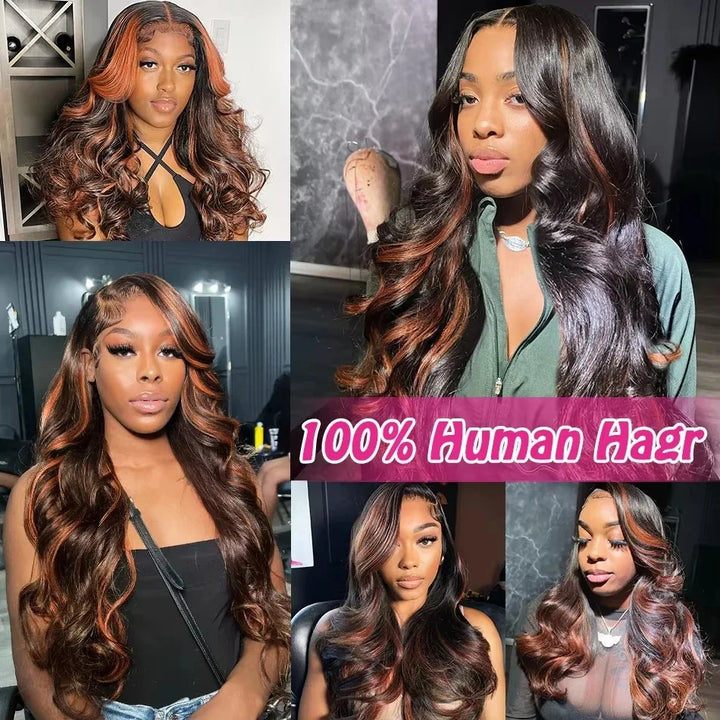 Ombre Body Wave HD Lace Front Wig – 250% Density - 30in