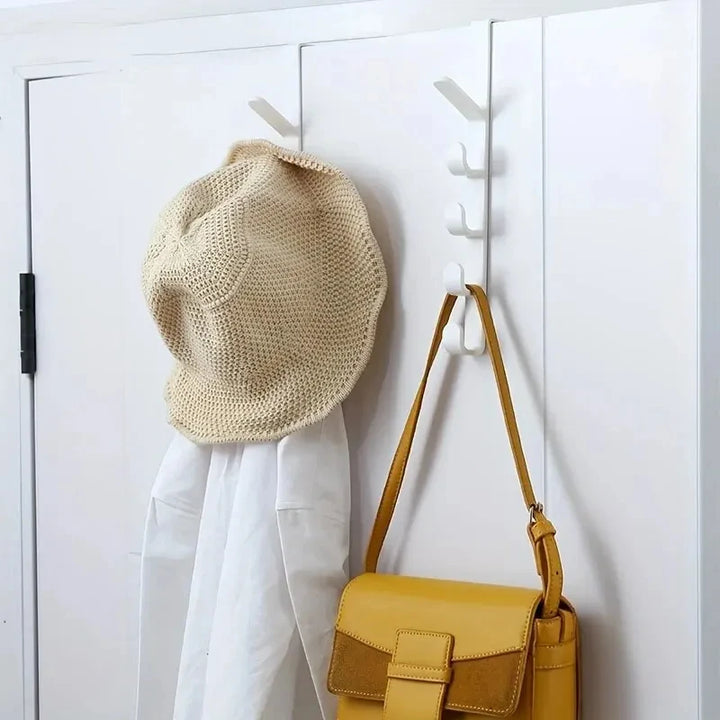 5-Hook Over-the-Door Organizer – Space-Saving Hanger for Bags, Hats & Jackets