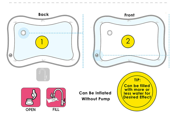 Inflatable Tummy Time Water Mat – Baby Sensory Play Toy