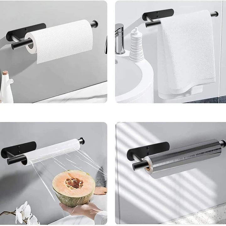 Adhesive Paper Towel Holder – Space-Saving Bathroom & Kitchen Organizer