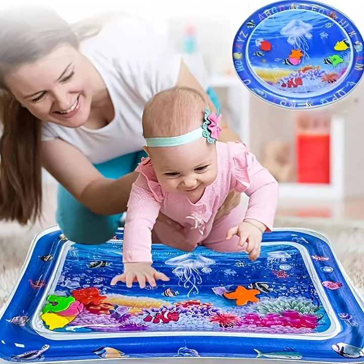 Inflatable Tummy Time Water Mat – Baby Sensory Play Toy