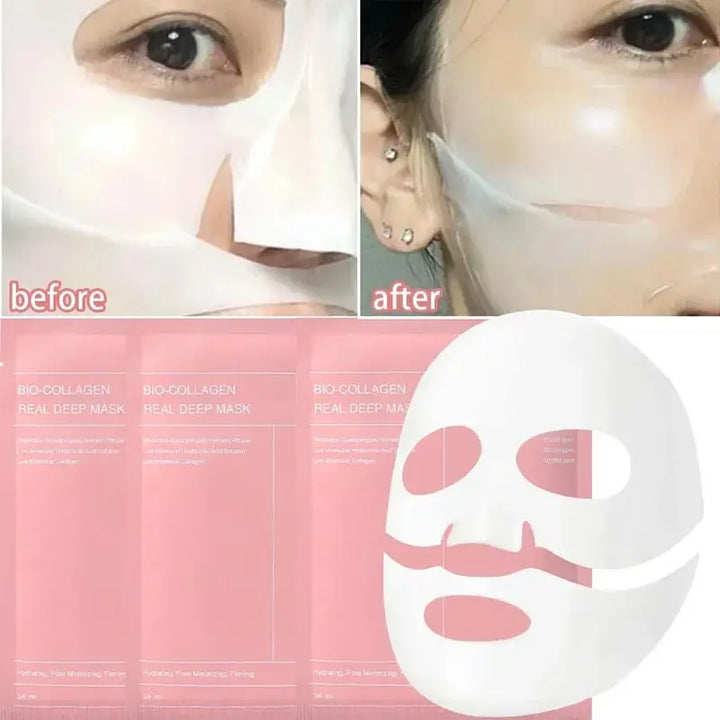 Bio-Collagen Face Mask – Deep Hydration & Pore Tightening (5/10/20 PCS)